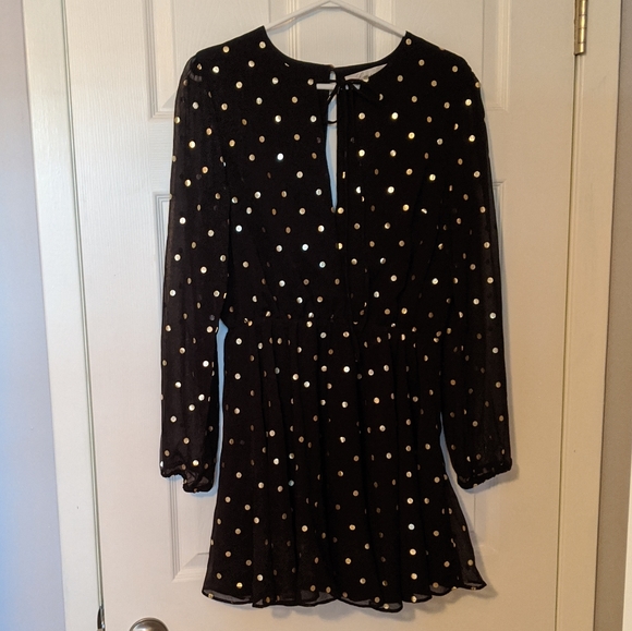 Lovers and Friends Hayley Dress in Gold Dot - Picture 2 of 5